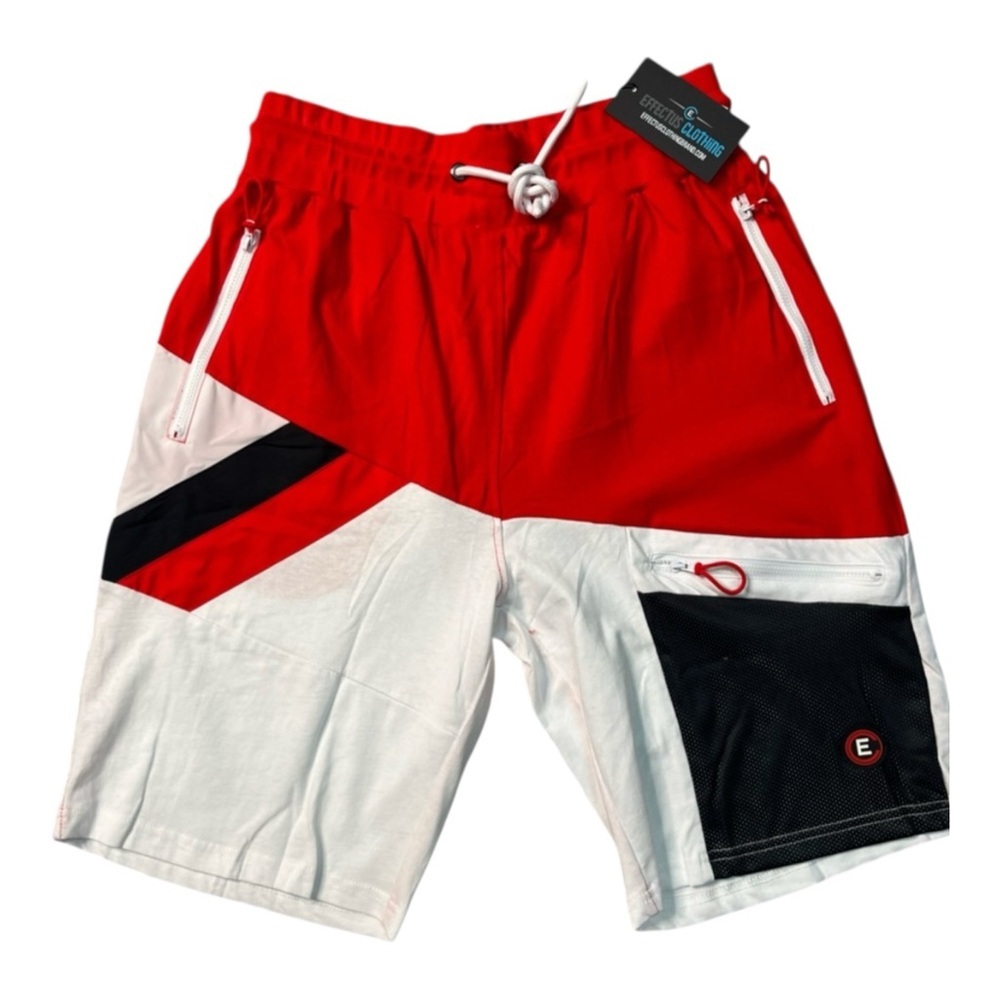 Red white design shorts Sz Various